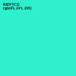 #2DF1CD - Turquoise Color Image