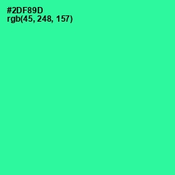 #2DF89D - Shamrock Color Image