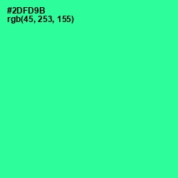 #2DFD9B - Shamrock Color Image