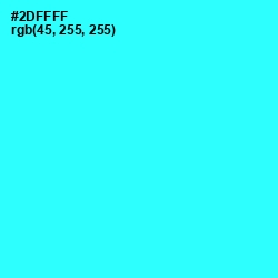 #2DFFFF - Cyan / Aqua Color Image