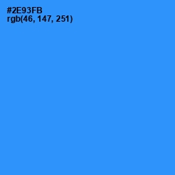 #2E93FB - Dodger Blue Color Image