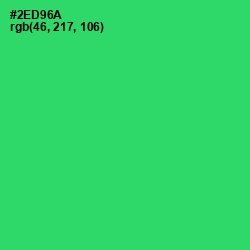 #2ED96A - Malachite Color Image