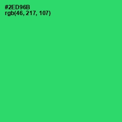 #2ED96B - Malachite Color Image