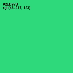 #2ED97B - Malachite Color Image