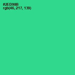 #2ED98B - Shamrock Color Image