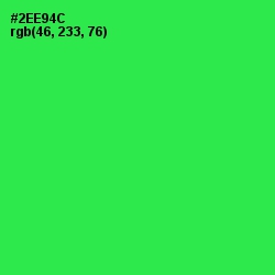 #2EE94C - Malachite Color Image