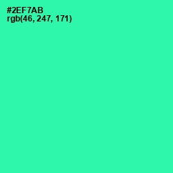 #2EF7AB - Shamrock Color Image