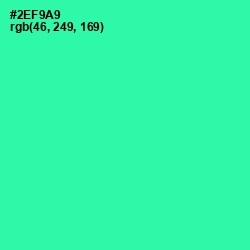 #2EF9A9 - Shamrock Color Image