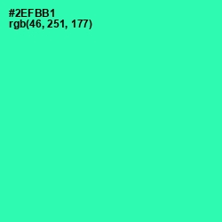 #2EFBB1 - Shamrock Color Image