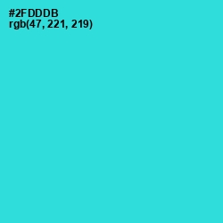 #2FDDDB - Turquoise Color Image