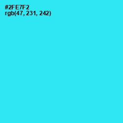 #2FE7F2 - Bright Turquoise Color Image