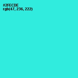 #2FECDE - Turquoise Color Image