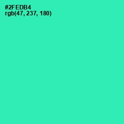 #2FEDB4 - Shamrock Color Image