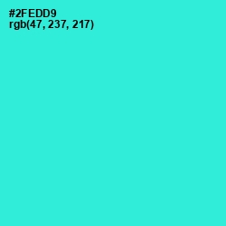 #2FEDD9 - Turquoise Color Image