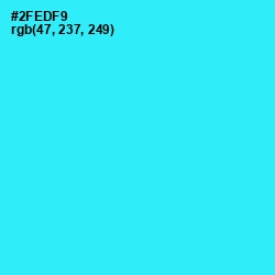 #2FEDF9 - Bright Turquoise Color Image