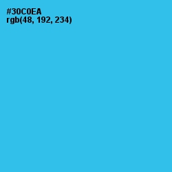 #30C0EA - Turquoise Color Image