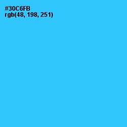 #30C6FB - Turquoise Color Image