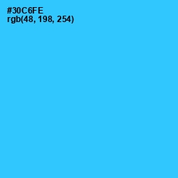 #30C6FE - Turquoise Color Image