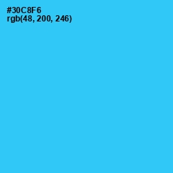 #30C8F6 - Turquoise Color Image