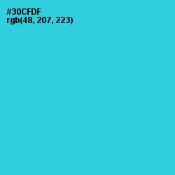 #30CFDF - Turquoise Color Image