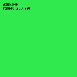 #30E94F - Malachite Color Image
