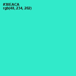 #30EACA - Turquoise Color Image