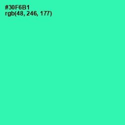 #30F6B1 - Shamrock Color Image