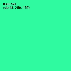 #30FA9F - Shamrock Color Image