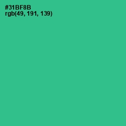 #31BF8B - Jungle Green Color Image