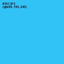 #31C3F5 - Turquoise Color Image