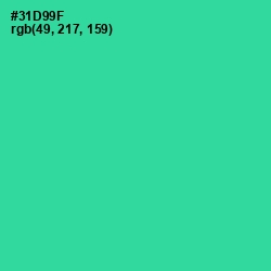 #31D99F - Shamrock Color Image