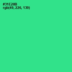 #31E28B - Shamrock Color Image