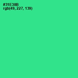 #31E38B - Shamrock Color Image