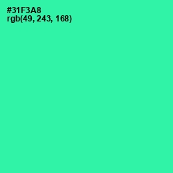 #31F3A8 - Shamrock Color Image