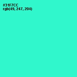 #31F7CC - Turquoise Color Image