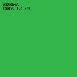 #32B54A - Sea Green Color Image