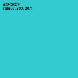 #32CBCF - Turquoise Color Image