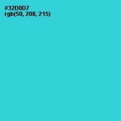 #32D0D7 - Turquoise Color Image