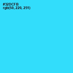 #32DCFB - Turquoise Color Image