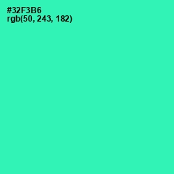 #32F3B6 - Shamrock Color Image