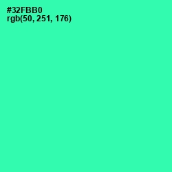#32FBB0 - Shamrock Color Image