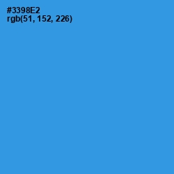 #3398E2 - Curious Blue Color Image