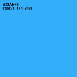 #33AEF8 - Dodger Blue Color Image