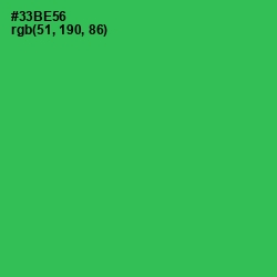 #33BE56 - Sea Green Color Image