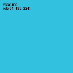 #33C1E0 - Turquoise Color Image
