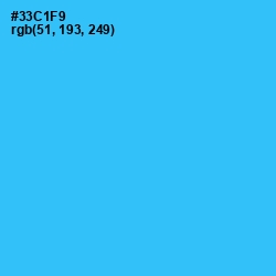 #33C1F9 - Turquoise Color Image