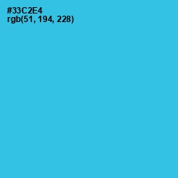 #33C2E4 - Turquoise Color Image