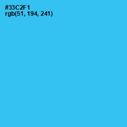 #33C2F1 - Turquoise Color Image