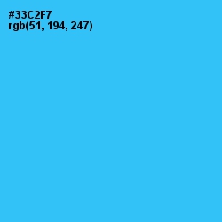 #33C2F7 - Turquoise Color Image