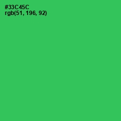 #33C45C - Malachite Color Image